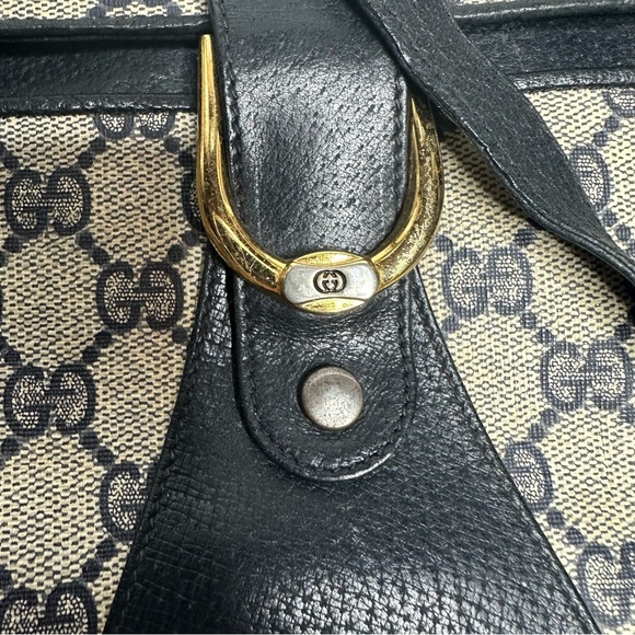 FINAL PRICE Late 70’s/early 80’s Gucci GG Monogram CanvasLeather Convertible Bag - Picture 10 of 15